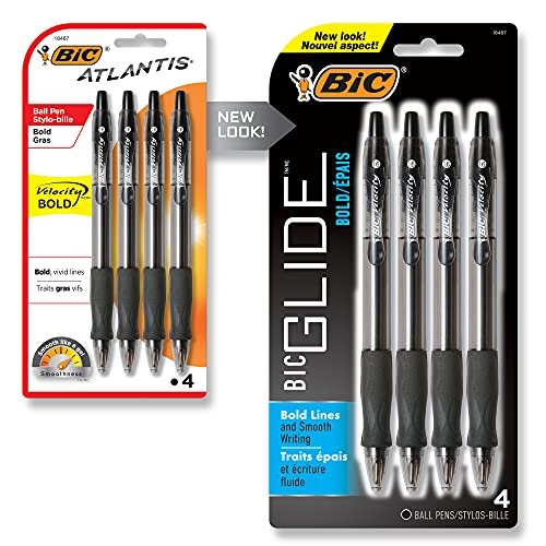 Glide Bold Retractable Ball Point Pen, Bold Point (1.6mm), Black