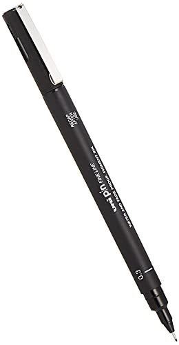  Uni Pin Fineliner Drawing Pen - Sketching Set - Gray Tones -  0.1/0.5mm - Set of 6