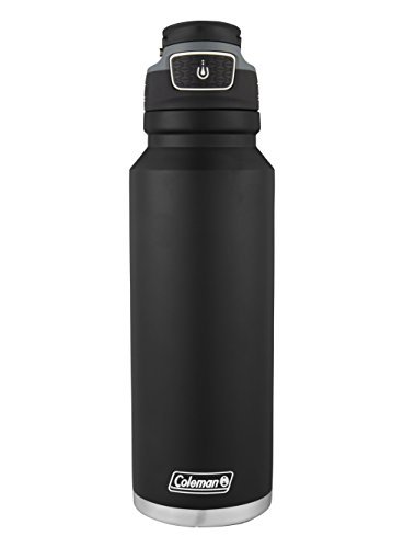 Coleman Autoseal FreeFlow Stainless Steel Insulated Water Bottle, Black, 40 oz