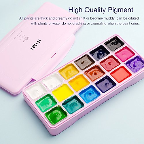 MIYA HIMI 18 Colors Gouache Paint Set 30ml Portable Case with
