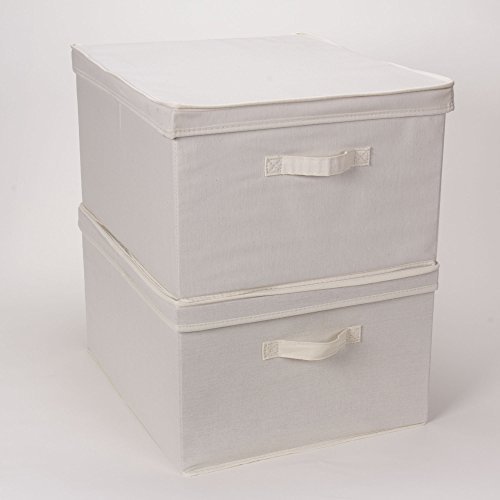 Household Essentials Jumbo Canvas Storage Box with Lid