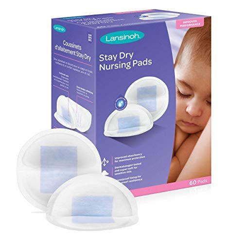 Nuby Stay-Dry Disposable 60 Piece Breast Pads, Honeycomb, Ultra-Thin
