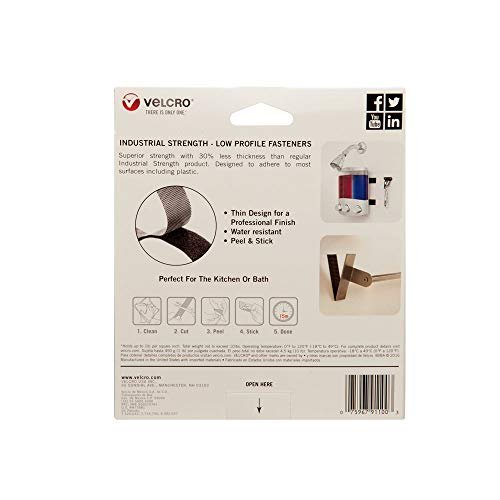 VELCRO Brand Industrial Fasteners Stick-On Adhesive, Professional Grade  Heavy Duty Strength