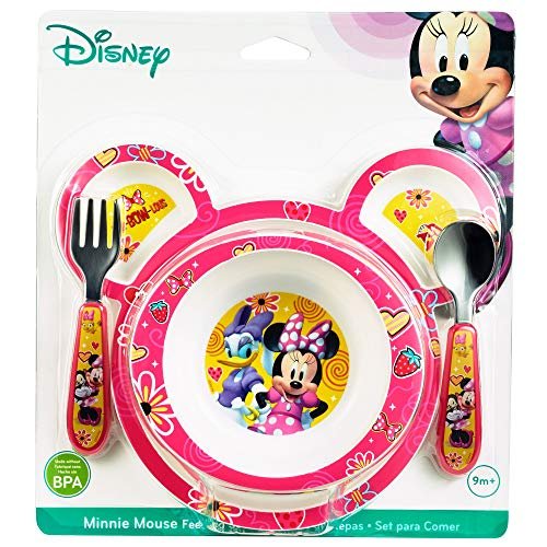 The First Years Disney Minnie Mouse Dinnerware Set - Toddler Plates And  Toddler Utensils- 4 Count - Imported Products from USA - iBhejo
