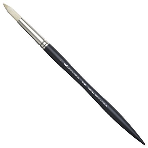 Winsor & Newton Artists' Oil Hog Paint Brush, Long Handle Size 12, Round -  Imported Products from USA - iBhejo