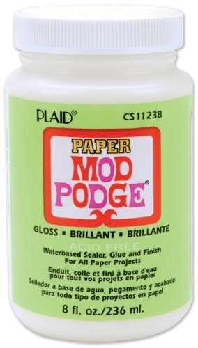 Mod Podge Gloss Waterbase Sealer, Glue Paper (8-Ounce), CS11238 Finish, 8  Ounce, 8 Fl Oz