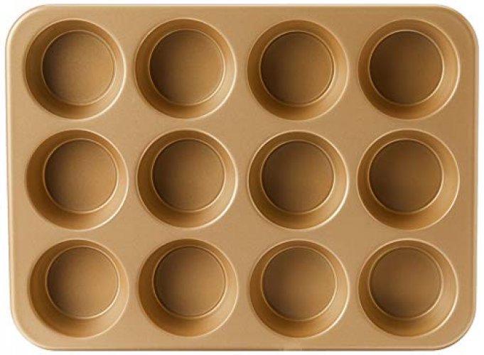  Nordic Ware Naturals Aluminum NonStick Muffin Pan, Twelve 2.75  Inch Cups: Nordicware Muffin Nonstick Natural: Home & Kitchen