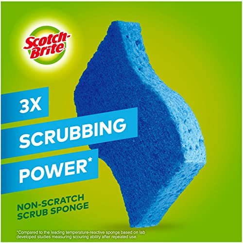 Scotch-Brite Zero Scratch Non-Scratch Scrub Sponges, Sponges for Cleaning  Kitchen, Bathroom, and Household, Non-Scratch Sponges Safe for Non-Stick