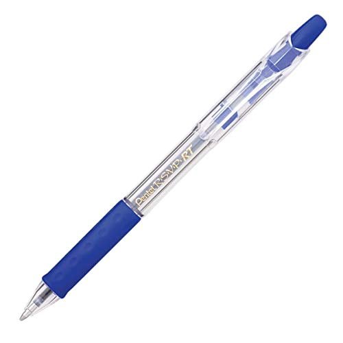 Pentel R.S.V.P. Rt Retractable Ballpoint Pens, Medium Point, 1.0 Mm, 61%  Recycled, Transparent Blue Barrel, Blue Ink, Pack Of 12 Pens - Imported  Products from USA - iBhejo