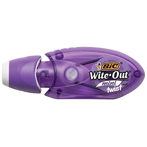 Bic Wite-Out Mini Twist Correction Tape, White, Tear-Resistant