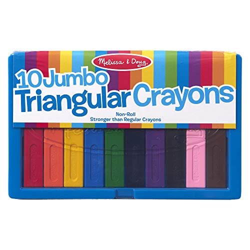 Melissa Doug Jumbo Triangular Crayons