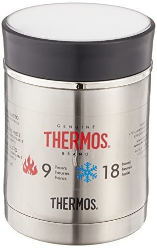 THERMOS Stainless Steel Food Jar, 16 Ounce, Black