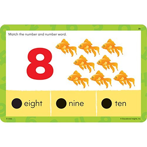 Educational Insights Hot Dots Jr. Numbers and Counting Card Set, Preschool  and Kindergarten Readiness