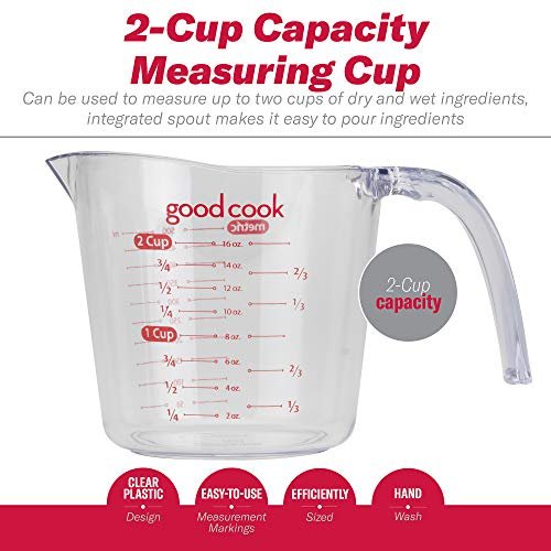 BRADSHAW INTERNATIONAL 19864 2Cup Plastic Measuring Cup