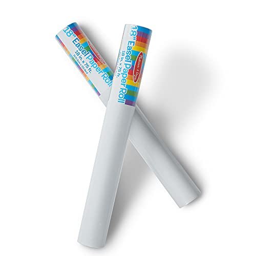 Melissa & Doug Deluxe Easel Paper Roll Replacement - 2-Pack, White