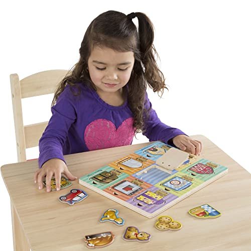 Melissa & Doug Hide and Seek Wooden Activity Board With Magnets Puzzles For  Toddlers And Kids Ages 3+