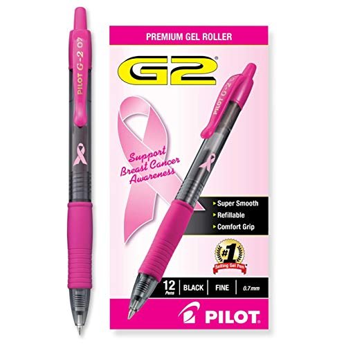 Pilot G2 Retractable Gel Rolling Ball Pens, Fine Point, Blue Ink - 12 pack