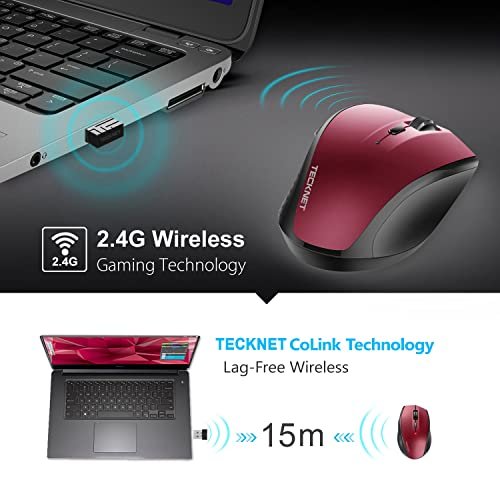 TECKNET Bluetooth Wireless Mouse 6 Adjustable DPI Levels