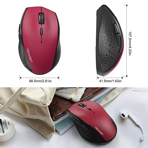 Tecknet Wireless Mouse, 2.4G Usb Computer Mouse With 6-Level Adjustable  3200 Dpi, 30 Months Battery, Ergonomic Grips, 6 Buttons Portable For Pc,  Chro - Imported Products from USA - iBhejo