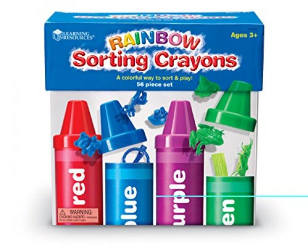 Learning Resources Rainbow Sorting Crayons, 56 Pieces 