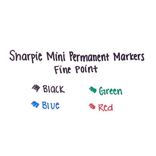 Sharpie Permanent Mini Markers, Fine Point, Black, 72-Pack Canister