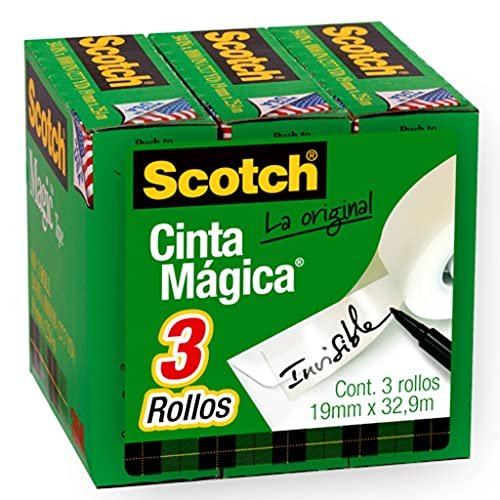 Scotch Magic Tape, 3 Rolls, Numerous Applications, Invisible, Engineered  for Repairing, 3/4 x 1296 Inches, Boxed (810-3PK)