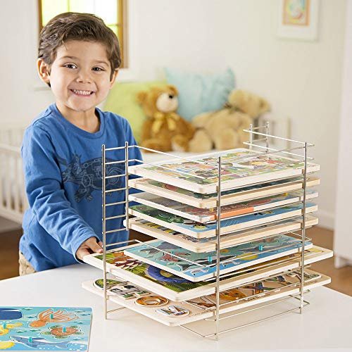 Melissa & Doug Deluxe Metal Wire Puzzle Storage Rack For 12 Small And Large  Puzzles - Puzzle Rack Organizer, Puzzle Holder Rack For Kids, Puzzle Orga -  Imported Products from USA - iBhejo