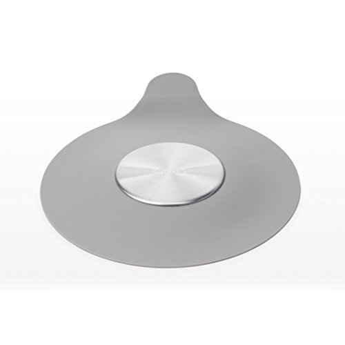 OXO Shower & Bath Tub Drain Protector, Gray, Silicone & Stainless Steel