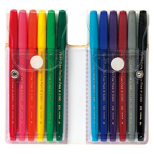  Pentel Arts Color Pen, 12-Color Set (S360-12