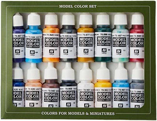 Vallejo Metallic Set Model Air Paint, 17ml, Multicolor, (Pack  of 16) : Arts, Crafts & Sewing