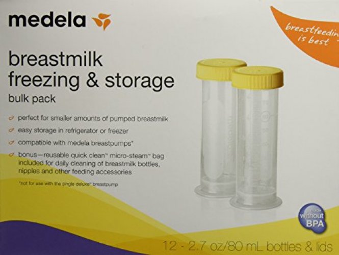2.7oz Breast Milk Containers, 12 count