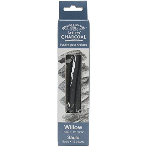  Winsor & Newton Artists' Willow Charcoal, Thick, Box of 12