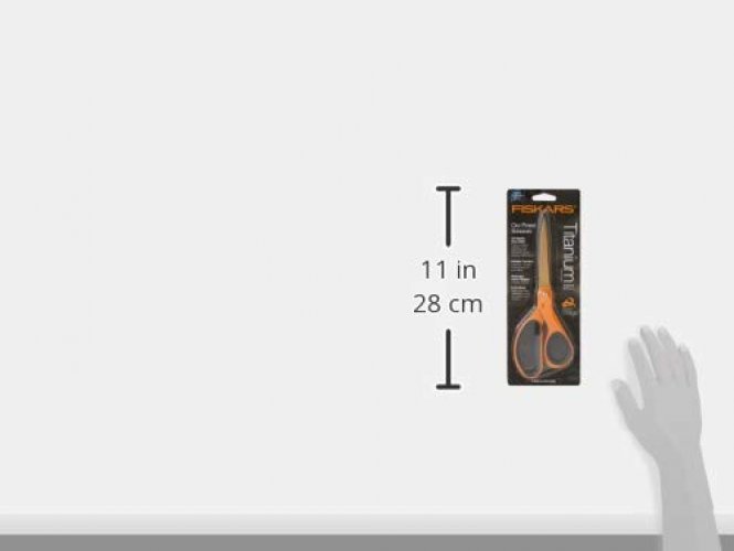  Fiskars SoftGrip Titanium Scissors All Purpose - 8 Straight  Handle Scissors for Office, Arts, and Crafts - Orange