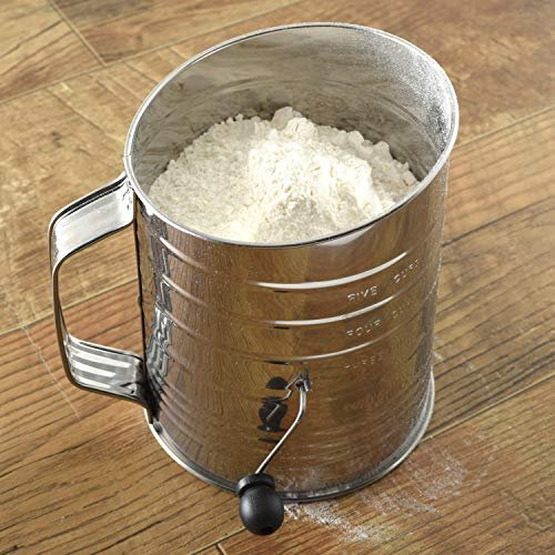 Norpro 137 5-Cup Stainless Steel Crank Flour Sifter 