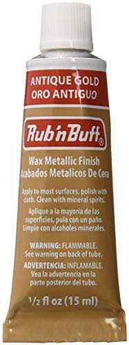AMACO Rub n Buff Wax Metallic Finish - Rub n Buff Antique Gold 15ml Tube -  Versatile Gilding Wax for Finishing Furniture Antiquing and Restoration 