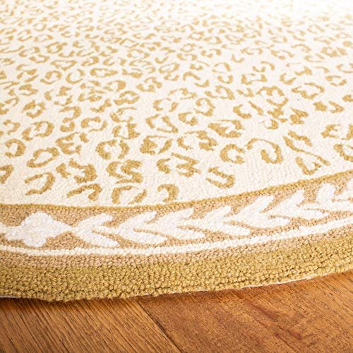 Safavieh Chelsea Collection Area Rug - 4' Round, Ivory, Hand