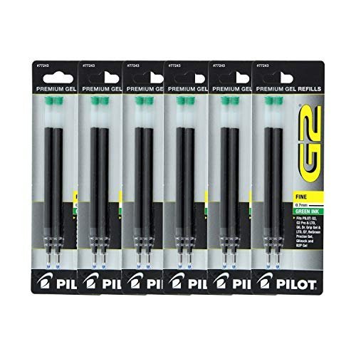 Pilot G2, Dr. Grip Gel/Ltd, Execugel G6, Q7 Rollerball Gel Ink Pen Refills,  0.7Mm, Fine Point, Black Ink, 3 Packs Of 2 - Imported Products from USA -  iBhejo