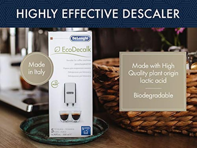 De'Longhi EcoDecalk Descaler, Eco-Friendly Universal Descaling Solution for  Coffee & Espresso Machines, 16.90 oz (5 uses) & DeLonghi Double Walled