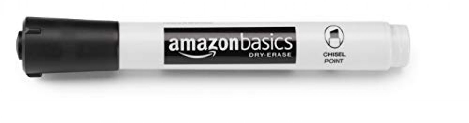 Basics Low-Odor Dry Erase White Board Markers - Chisel Tip - 12 Pack, Black