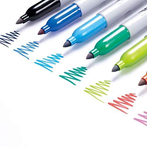 Sharpie Permanent Markers, Fine Point, Assorted Colors, 8 Count