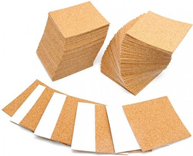 80 4 X 4 Adhesive Backed Cork for Coasters Adhesive Cork Cork Sheets Cork  Backing Cork for Coasters Cork Squares 