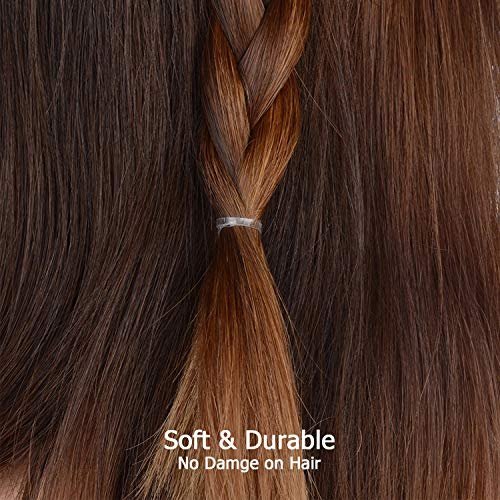 Clear Elastic Hair Rubber Bands, 1500pcs Mini Small Clear Ponytail