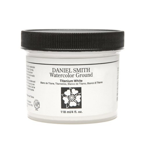 Daniel Smith Watercolor Ground 4oz Jar, Titanium White, 284055002, 4 Fl Oz  (Pack of 1)