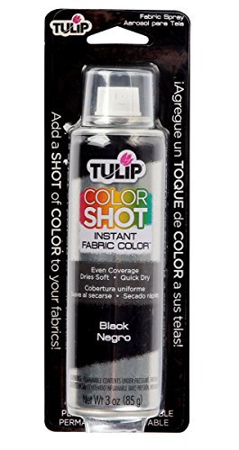 Tulip Color Shot Instant Fabric Color Spray 3 oz Black, Quick Dry 