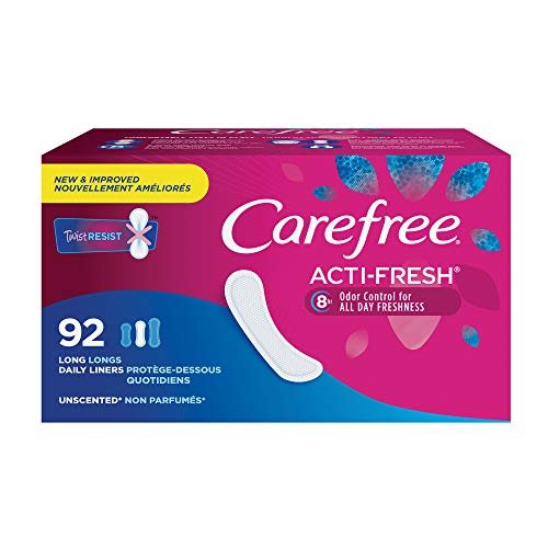 Carefree Acti-Fresh Thin Panty Liners, Unscented, 92 Count, Pack Of 1  (Packaging May Vary) - Imported Products from USA - iBhejo