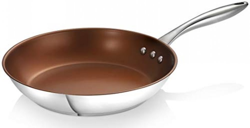 Anolon Advanced Hard Anodized Nonstick Stir Fry Wok Pan with Lid, 14 Inch,  Bronze Brown