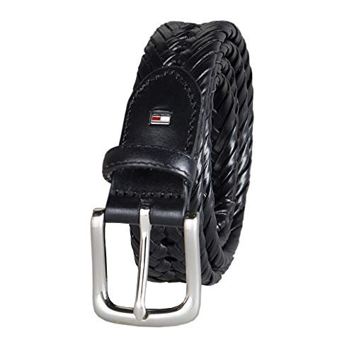 Hilfiger Men's Braided Belt, Black, 32 Imported Products from USA - iBhejo