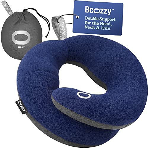 BCOZZY Neck Pillow for Travel Provides Double Support to The Head, Neck,  and Chin in Any Sleeping Position on Flights, Car, and at Home, Comfortable Airplane  Travel Pillow, Large, Navy - Yahoo