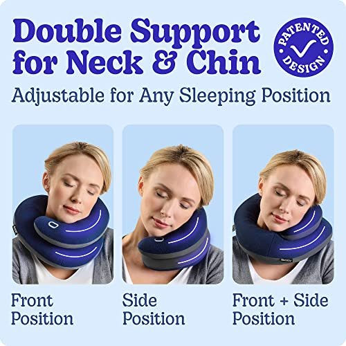 BCOZZY Neck Pillow for Travel Provides Double Support to The Head, Neck,  and Chin in Any Sleeping Position on Flights, Car, and at Home, Comfortable Airplane  Travel Pillow, Large, Navy - Yahoo