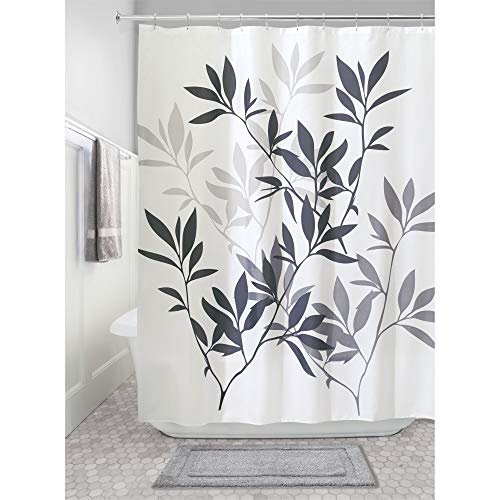 Zenna Home Mesh Pockets PEVA Shower Curtain/Liner, Grey